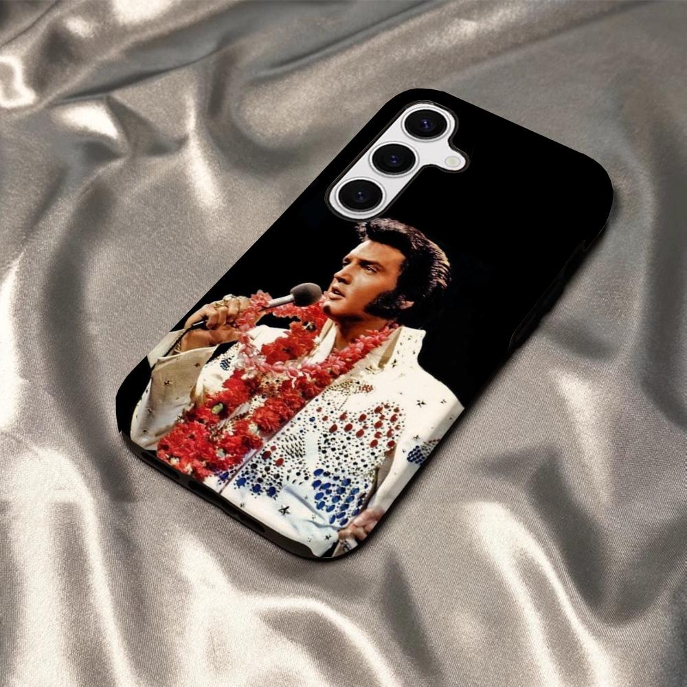 Чехол для телефона E-Elvis P-Presley Певец Для Samsung S25 S24 S23 S22 S21 Plus Ultra A56 A36 A26 A16 Глянцевый HD Жесткий PC Чехол