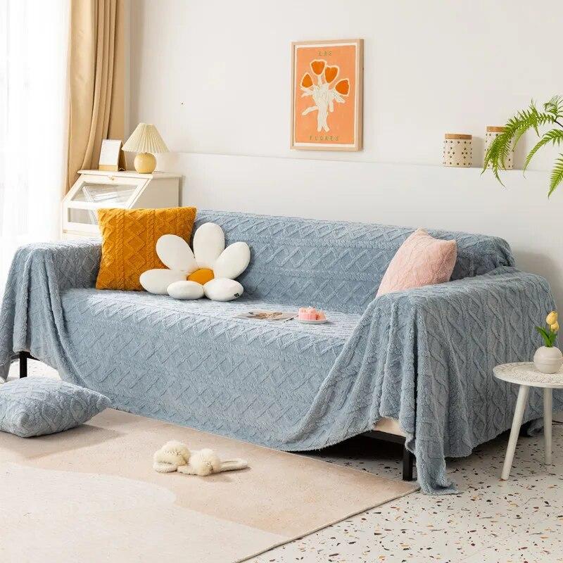 Blanket Winter Warm Soft Bed Blankets Universal Sofa Couch Cover Towel Plush Jacquard Sofa Blanket Plaid On The Sofa Bedspread