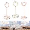 Decoration Heart Shape Paper Clamp Place Card Photos Clips Table Numbers Holder Clamps Stand