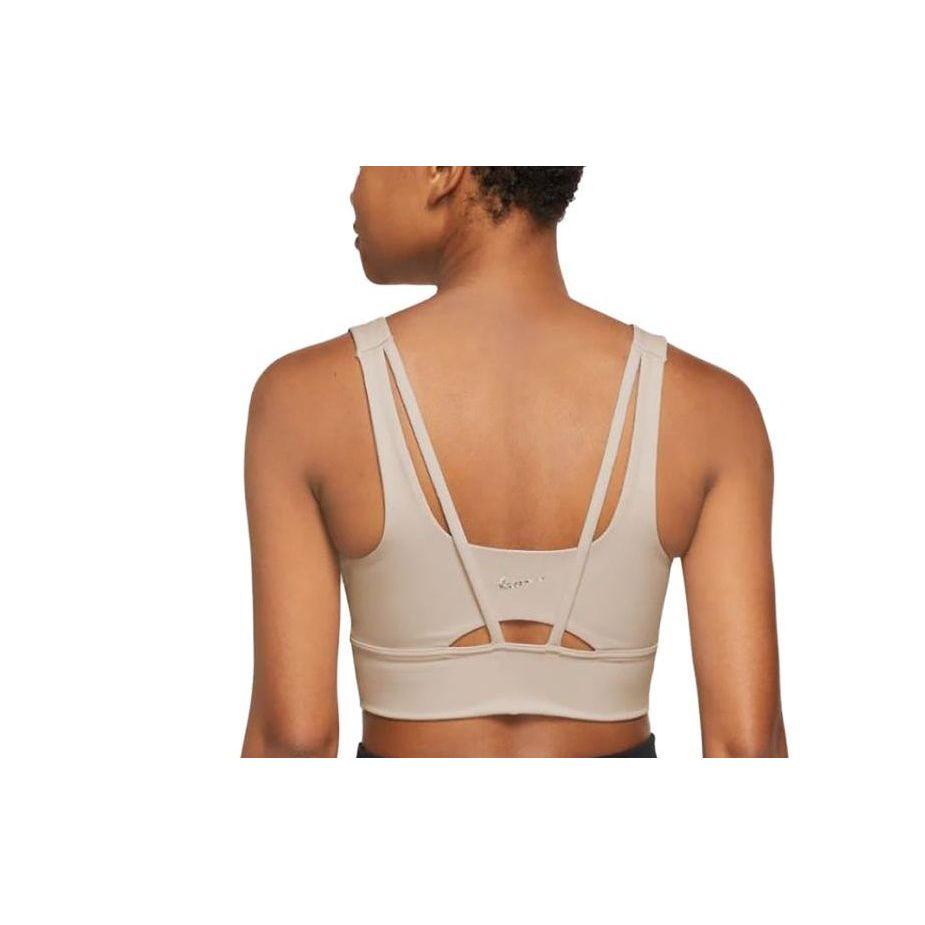 Nike Dri-Fit Средняя поддержка спортивный бюстгальтер женское нижнее белье бежевый DO6620-104
