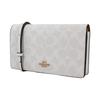 Coach Сумка через плечо Anna 20 с клапаном, холст и кожа, женская, цвет Glacier-White 3036-IMRFF