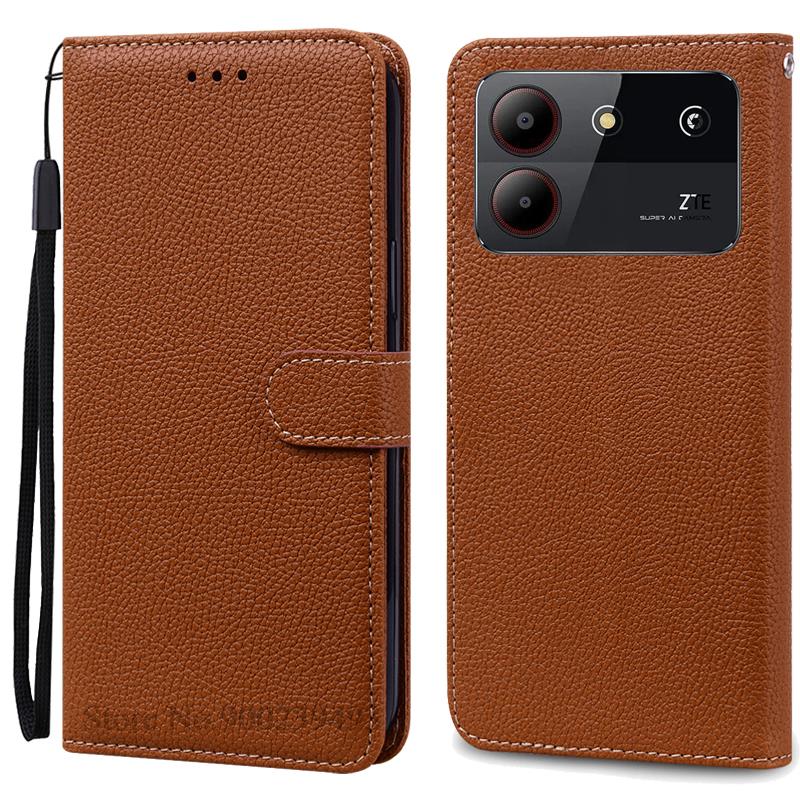 Для ZTE Blade A54 чехол кожаный кошелек флип чехол для ZTE Blade A54 чехол Coque Fundas для ZTE Blade A54 чехол для телефона бампер