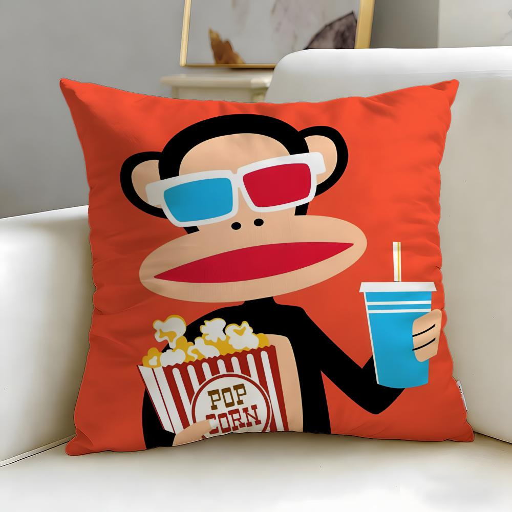 classic brand Paul Frank Cushion Cover Soft EasyWash Pillow Case Versatile for Couch Bed Travel and Office