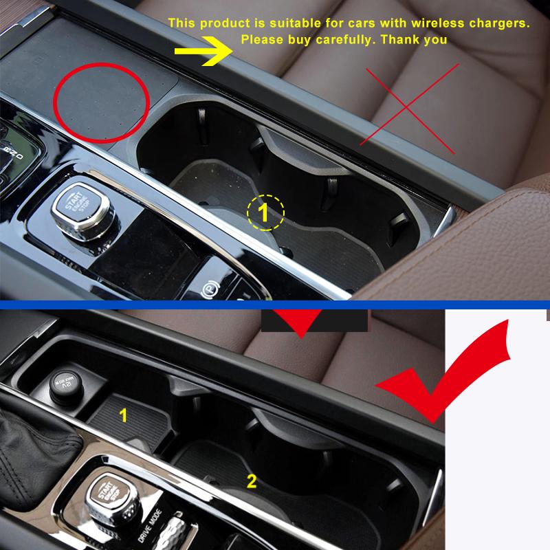 Для Volvo XC60 S90 XC90 S60 V60 V90 V60CC XC40 коврик для подставки под воду, противоскользящий коврик, антигрязный коврик для салона автомобиля