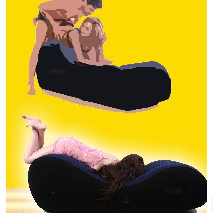 VaHppy Надувные диваны-кровати в форме S "Секс на лошадях" Индивидуальные подушки безопасности Вибрирующие волнообразные 150*61*50 см Наручники в комплекте