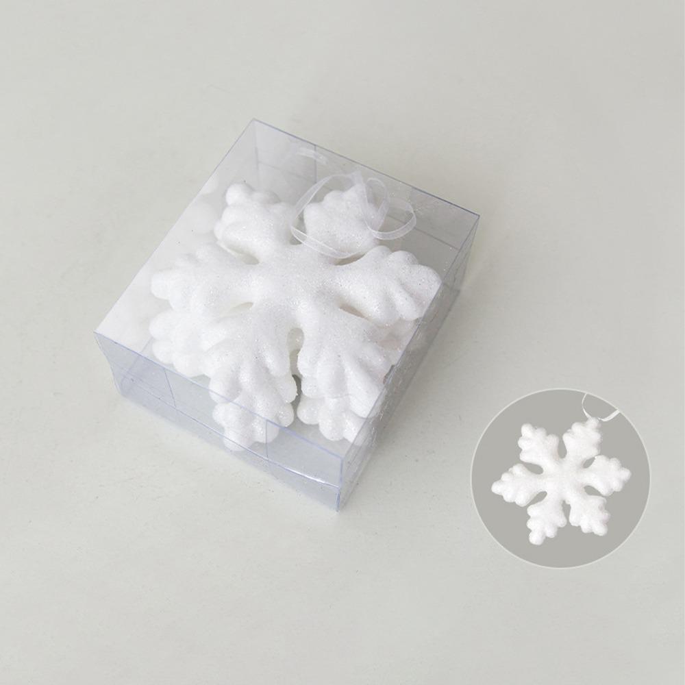 Флокированный Рождественский Подвесной Кулон Елка Белый Медведь Снежинка Подвесной Кулон Домашнее Украшение