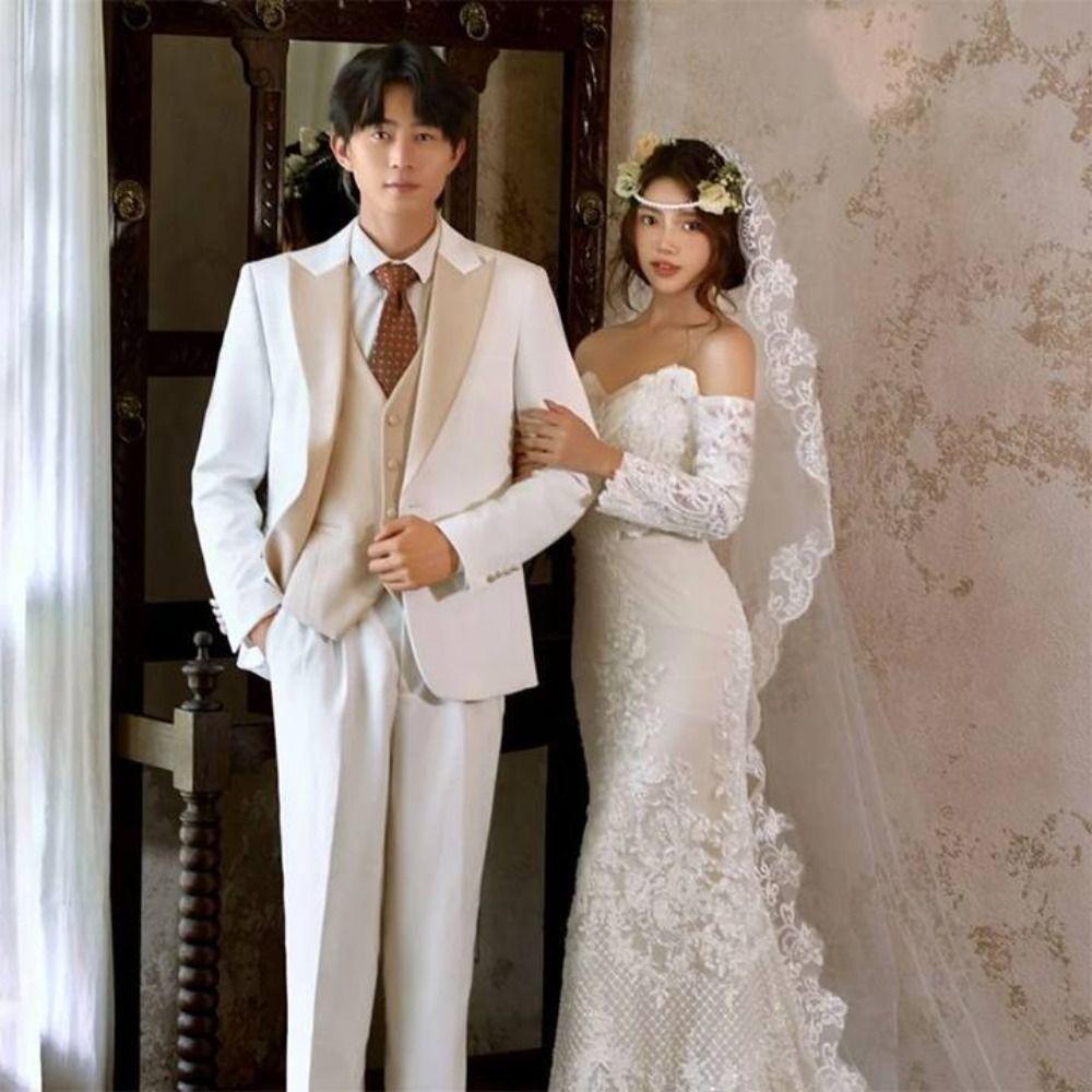 Soft Tulle Bridal Veil Lace Flower Bride Head Gauze New Wedding Veils Wedding Accessories
