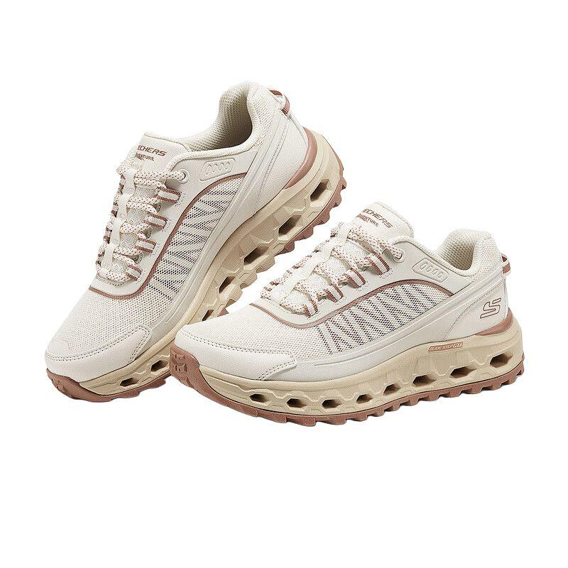 Skechers GLIDE STEP На Текстиле, Синтетической Коже Низкие Повседневные Кроссовки Женские Белые 180049-NTBR