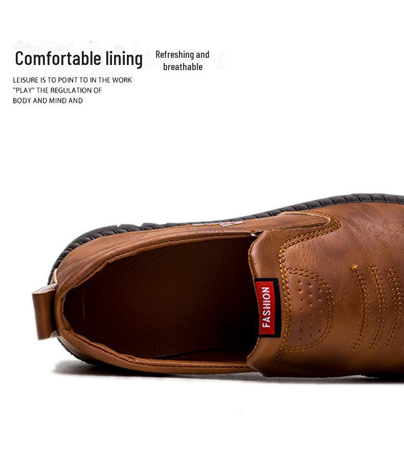 Мужские повседневные туфли из мягкой кожи с дышащей подошвой, весна 2023 г.