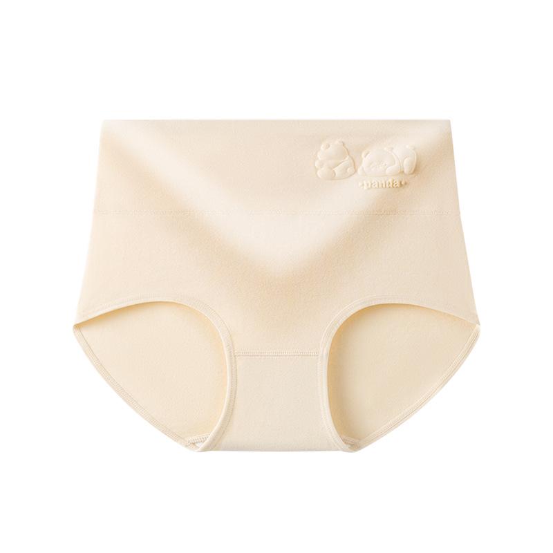 High-Waisted Women's Cotton Briefs - Embossed, Abdomen-Shaping, Warmth for Winter