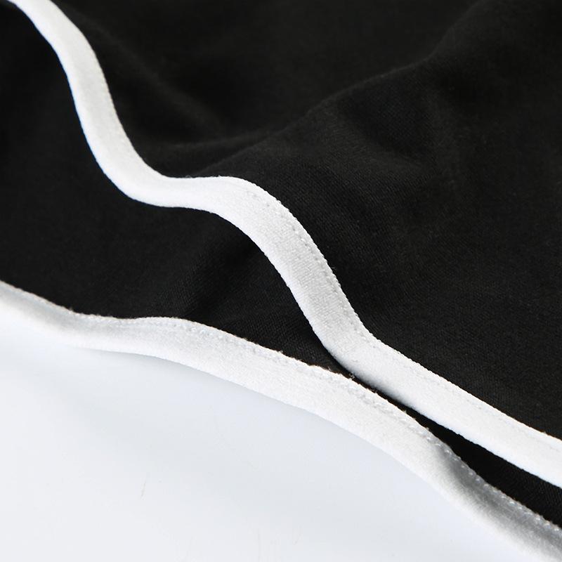 Тонкие комплекты шорт контрастного цвета для женщин. Летние облегающие укороченные топы без рукавов и повседневные спортивные шорты с высокой талией. Комплекты из 2 предметов. Женские наряды.