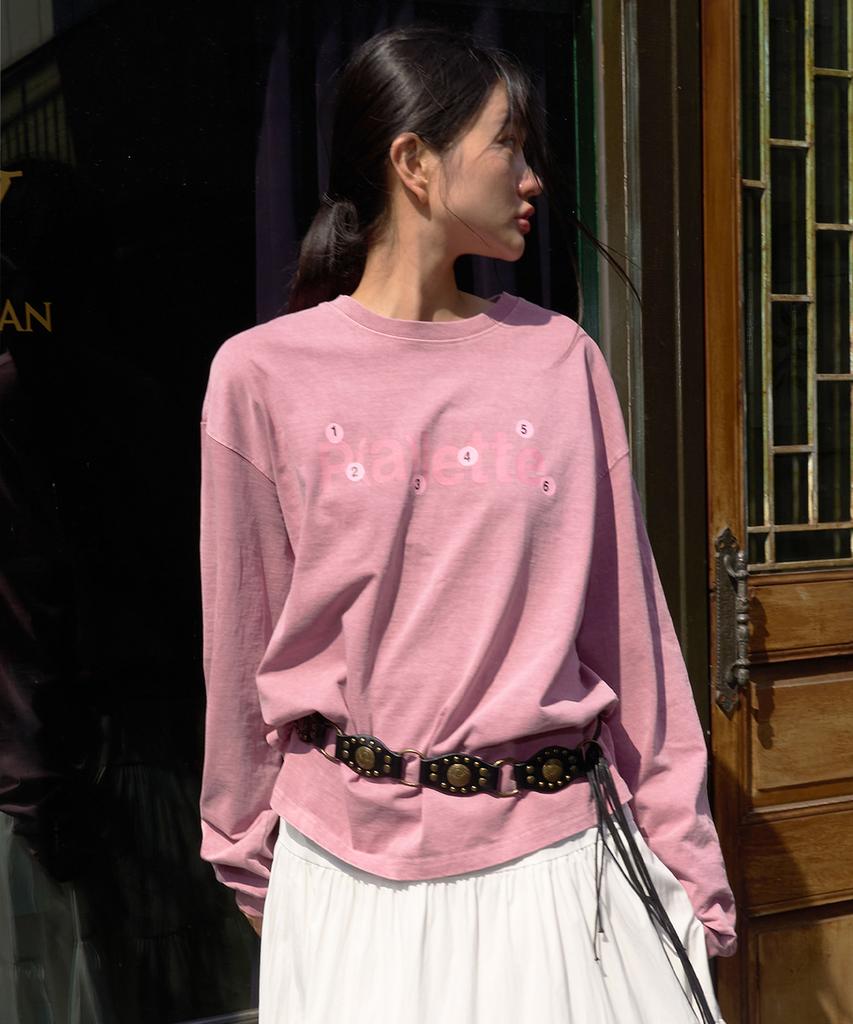 BONATSPALETTE Bp Sticker Long Sleeve Tee_Pink