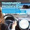 Transparent Acrylic Car Parking Permit Holder with Suction Cups,Curved Design Parking Pass Holder for Car Windshield Clear Permit Display,Universal