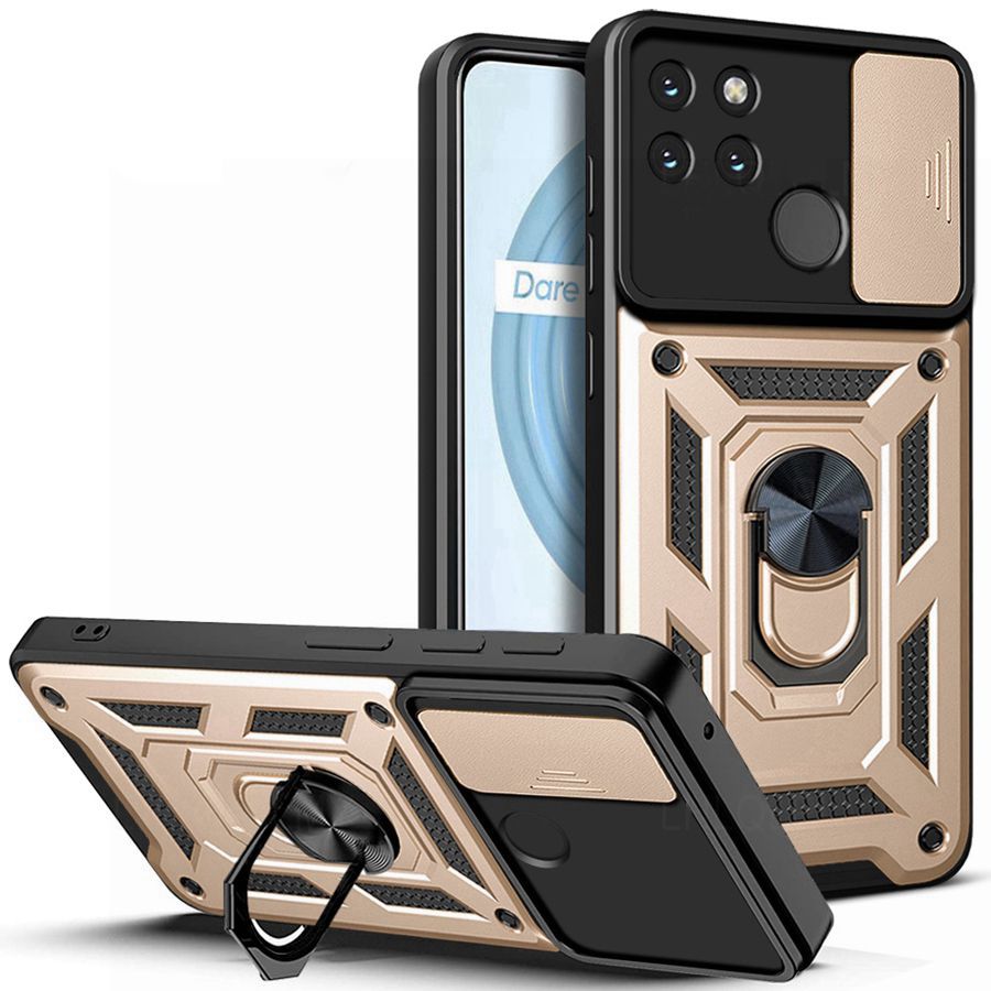 Бронированный чехол для защиты камеры для OPPO A6X A40 A98 A79 A53 A54 A74 5G A57 A5 Reno 15F Realme 15 15T 16 C85 14 8 9 Pro C75 C71 C61 C63 Ударопрочный чехол