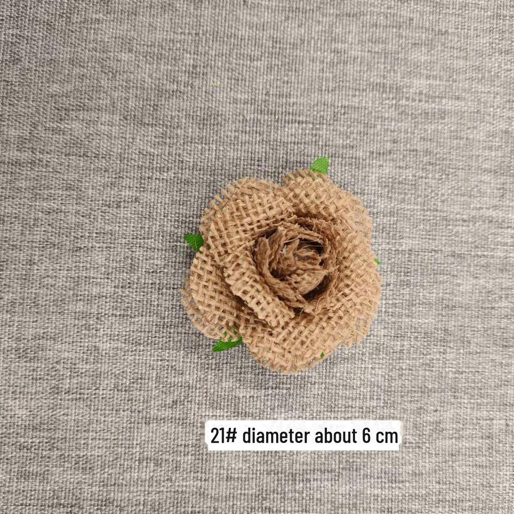 Льняная цветочная корзина ручной работы: 3D-украшение для шляпы в виде розового банта для поделок своими руками и в детском саду