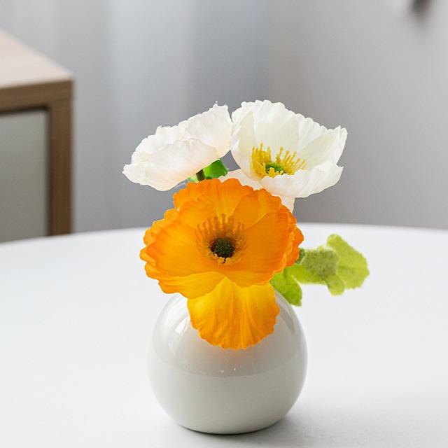 Мини-бело-розовая керамическая ваза, круглая спиральная ваза, скандинавские креативные вазы для цветочной композиции, для дома, гостиной, журнального столика, декор