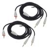 2PCS PC 3.5mm to Dual 3.5mm Earphone Cable 6.6FT OFC 3.5mm to Dual 3.5mm Jack Sound Cable for MMX100