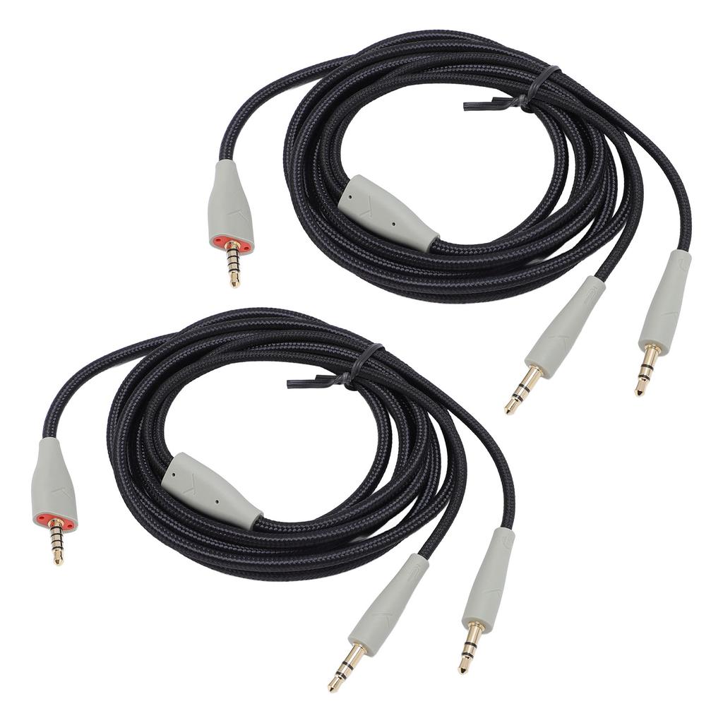 2PCS PC 3.5mm to Dual 3.5mm Earphone Cable 6.6FT OFC 3.5mm to Dual 3.5mm Jack Sound Cable for MMX100