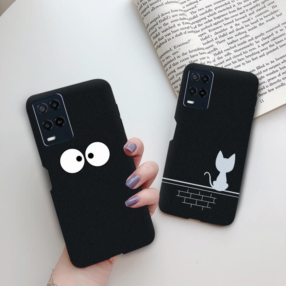 For Oppo A54 Case CPH2239 Soft Silicone Shockproof Cute Painted Cover For Oppo A54 OppoA54 A 54 6.1" Phone Cases Fundas Bumper