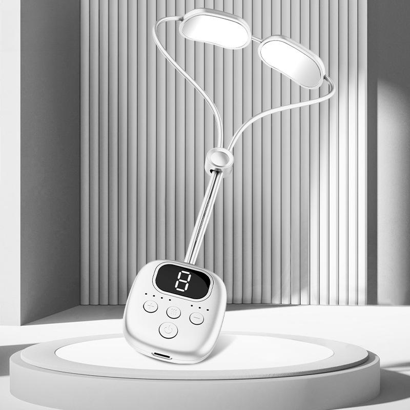 Подвесное устройство для шейного отдела позвоночника Мини-массажер для шеи с двойным импульсом Портативный протектор для шеи Массажер с горячим компрессом