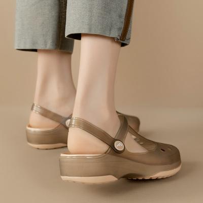 Женские мюли, пляжные дышащие тапочки, женские сандалии, желеобразные туфли, симпатичные садовые туфли, сабо для девочек