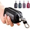 ENJHIKE Genuine Leather Key Case, Men's, Women's, Compatible with Cars, Smart Keys, Double Layer,