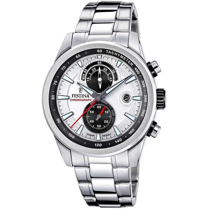Montre Sportive - FESTINA - F20694/1 - Acier Inoxydable - Chronographe - Étanchéité 10 Atm