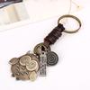 Owl Pendants Vintage Weave Keychain Braided Key Ring