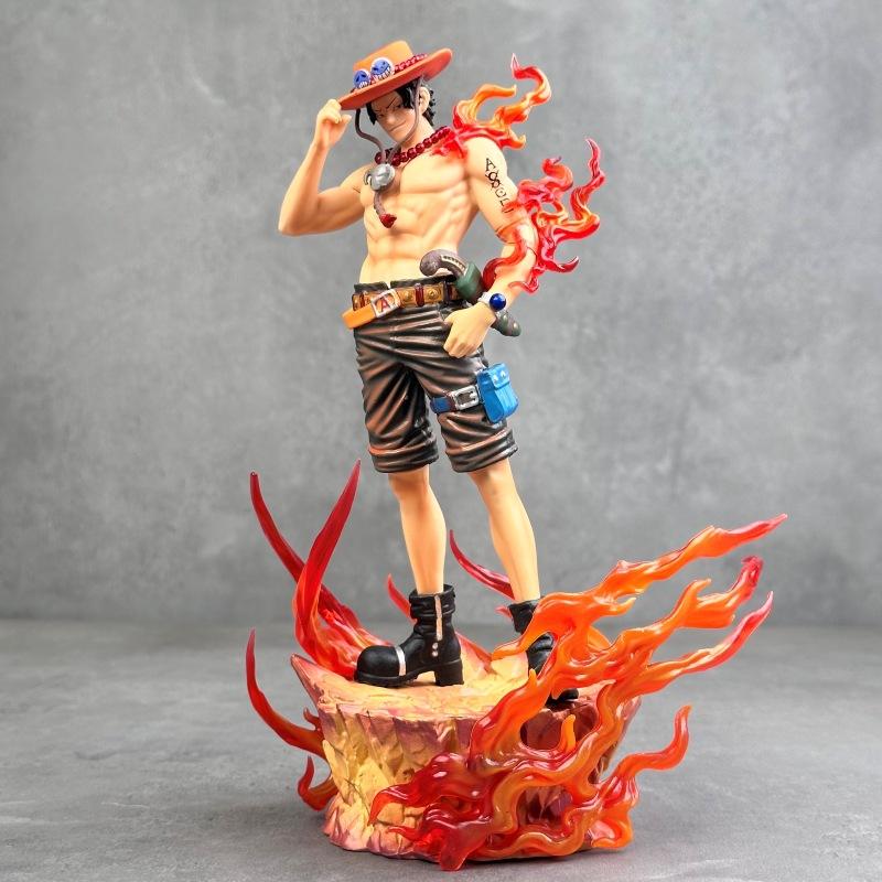 Фигурка Портгаса Д. Эйса из One Piece Фигурка Эйса из манги One Piece Аниме Периферия 24 см Коллекционная модель Статуэтка GK Подарок