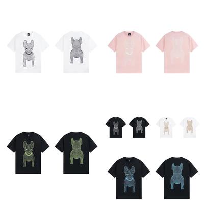 Тренд 2025 Корейский нишевый дизайн Приливной бренд Lifework Футболка с коротким рукавом 3D Трехмерная голова собаки Мужские и женские парные