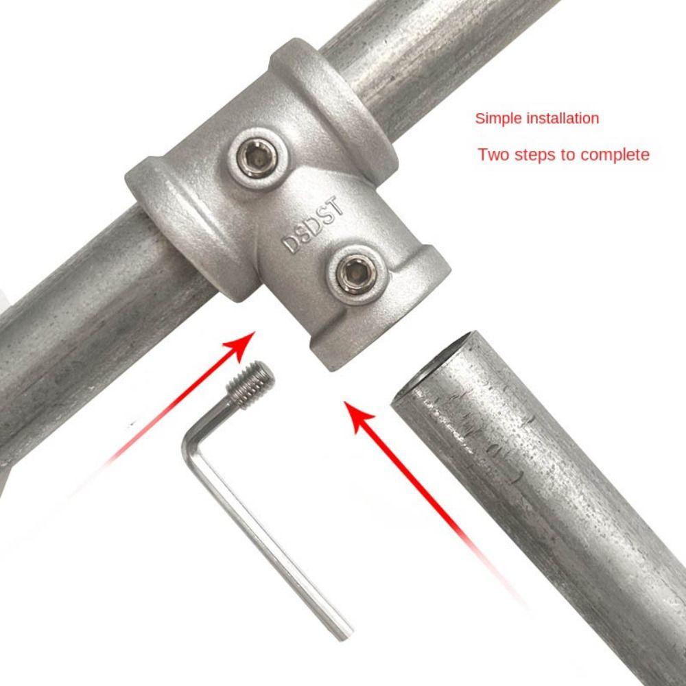 1\2''/3\4" Frame Fasteners Aluminum Alloy Steel Circular Pipe Connector Steel Tube Shelf