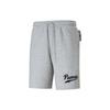 Logo Print Solid Color Straight Shorts Men Bottoms Grey 536934-04