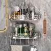 Suction Cup Corner Wall Shelf Storage Rack Strong Load-bearing Large Capacity Easy To Install Heavy-Duty Shower Organizer Shelf
