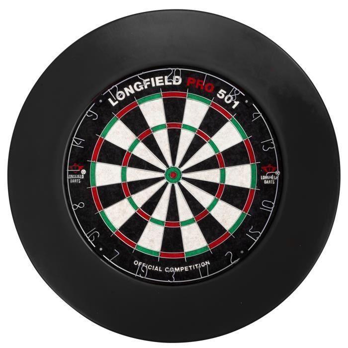 Jeux de fléchettes - ENGELHART - Longfield PRO 501 - Cible sisal - 6 fléchettes - Anneau de protection