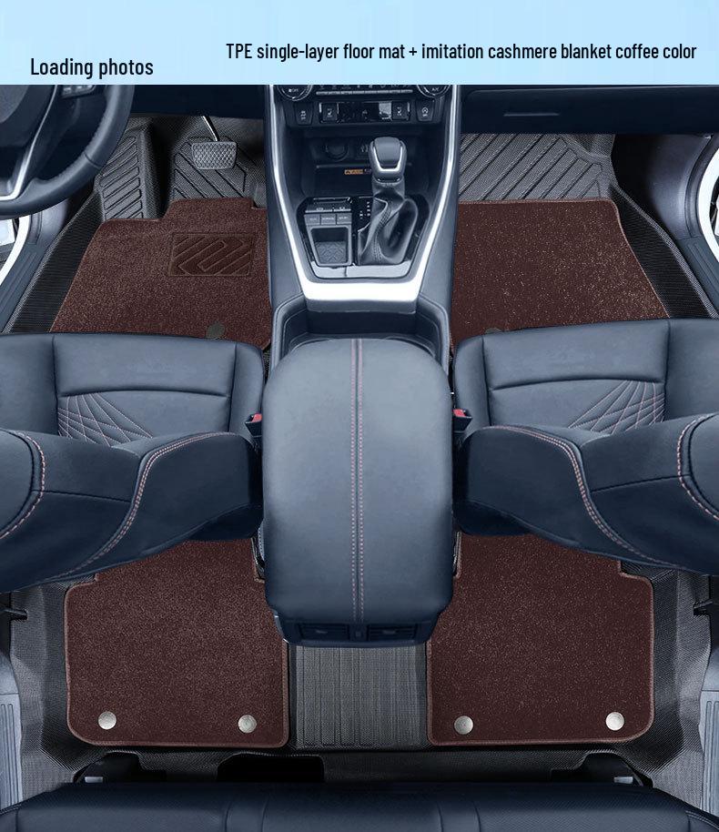 Совместимые коврики в салон для Toyota RAV4 2025, Полностью закрывающие, Материал TPE, Версия 24 Fashion Plus