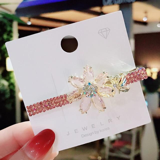 Модная заколка для волос в стиле ретро со стразами и бабочкой, большая заколка для волос с цветком, весенняя заколка, милая женская заколка в виде утконоса, головной убор, заколка для волос