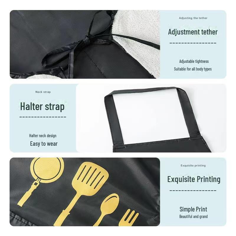 Водонепроницаемый и маслостойкий кухонный фартук с дизайном ножа и вилки, грязеотталкивающий и тонкий для летней готовки. Идеально подходит для женщин