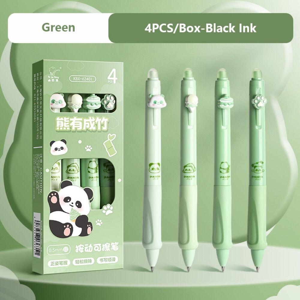 4 шт./кор. 0,5 мм черная/синяя стираемая ручка-ручка с нажимным типом нейтральная ручка для письма школьный офис