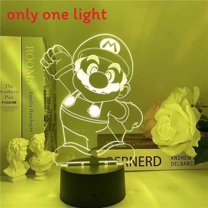 Super Mario Yoshi 3d Acrylic Night Lamp With Touch Control For Kids Room