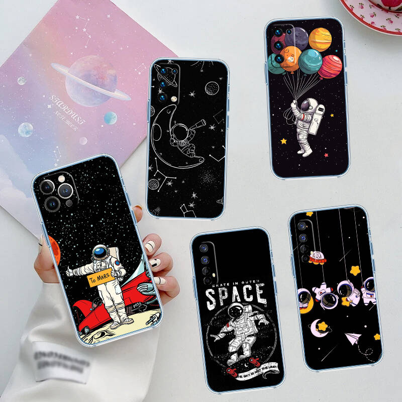 Astronaut Space Moon Case for Motorola G10 G20 G04 E30 E40 E22 E20 E13 E15 G22 G23 G05 G75 G35 G55 E22S E7 G6 G7 G8 G9 Plus Power Play