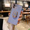 Роскошные чехлы для телефонов с подставкой и кольцом для iPhone 14 13 12 Mini 11 Pro Max X XS XR 7 8 Plus, позолоченный бампер, противоударные чехлы