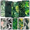 Чехол для телефона Monstera Green с листьями для Samsung Galaxy S25 Edge S24 S23 S22 S20 Ultra S21 FE 5G S10 Plus Мягкий чехол из ТПУ