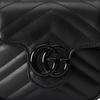 Gucci GG Marmont Series Double G Logo Quilted Leather Waist Bag Women waist bag Black 739599-UM8KV-1000