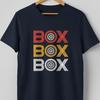 Футболка унисекс 'Box Box Box' Формулы 1, Подарок для гонщика