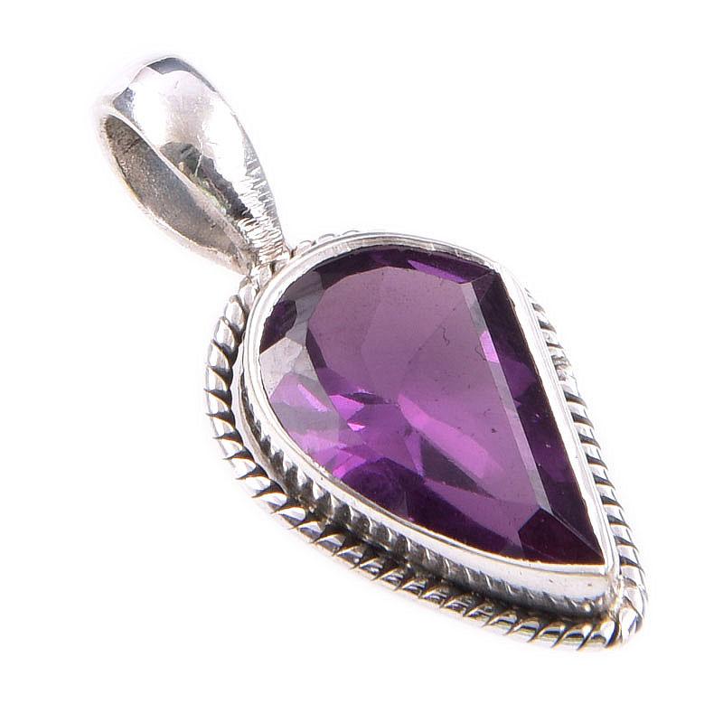 Natural Alexandrite Gemstone 925 Solid Sterling Silver Jewelry Pendant 1" O2B66