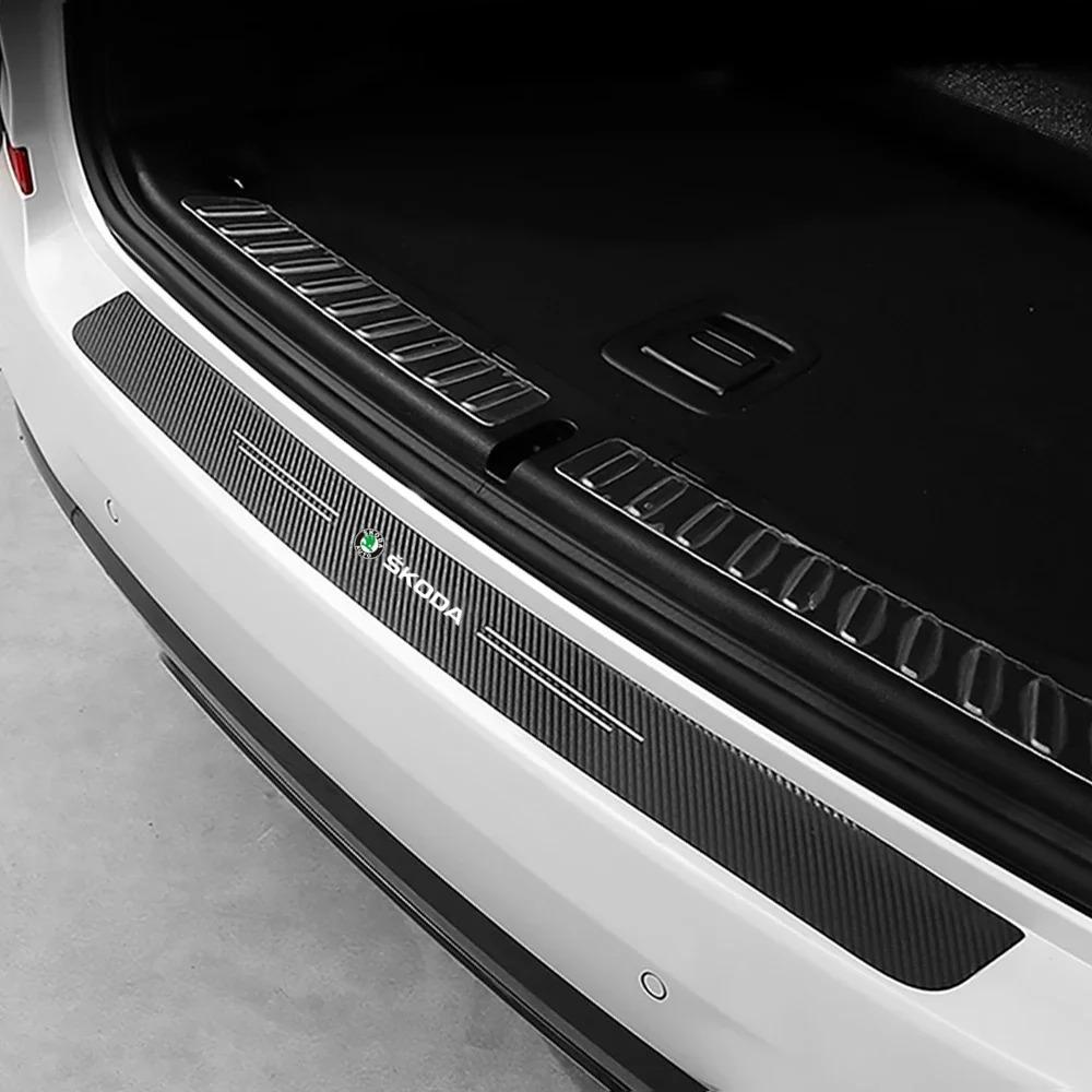 SJCJ6 Car Door Sill Threshold Protector Stickers for Skoda Superb Octavia Rapid Kodiaq Fabia Karoq Superb Kamiq Yeti Roomster Decal