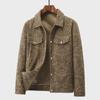 Men's Trendy Corduroy Jacket: Lapel, Full-Print, Spring/Autumn Casual Wear