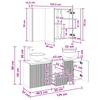 Bathroom Cabinet Set 4 pcs Artisan Oak 103.5 x 15.5 x 70 cm