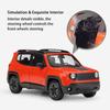 Масштаб 1/24 Welly Jeep Renegade Trailhawk, модель автомобиля из сплава, литье под давлением, металлические игрушечные транспортные средства, модель автомобиля, коллекция высокой имитации, детские подарки