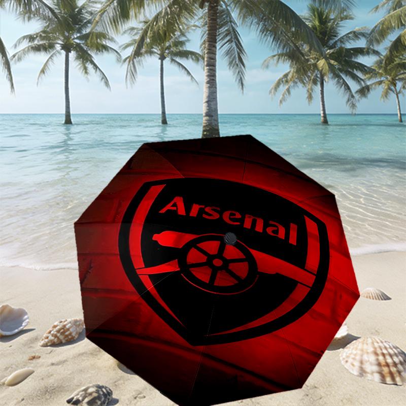 Зонт Arsenal F.C. с принтом, автоматическое открытие/закрытие - Портативный складной дизайн - Для ежедневного использования, путешествий/на улице - Подарок на день рождения